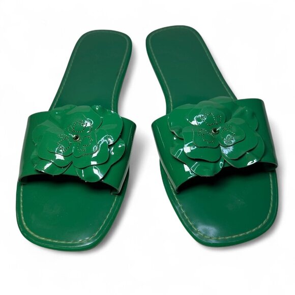 KATE SPADE Santana Slide Sandal, Green Bean, Size 7, NWOB - Picture 1 of 13